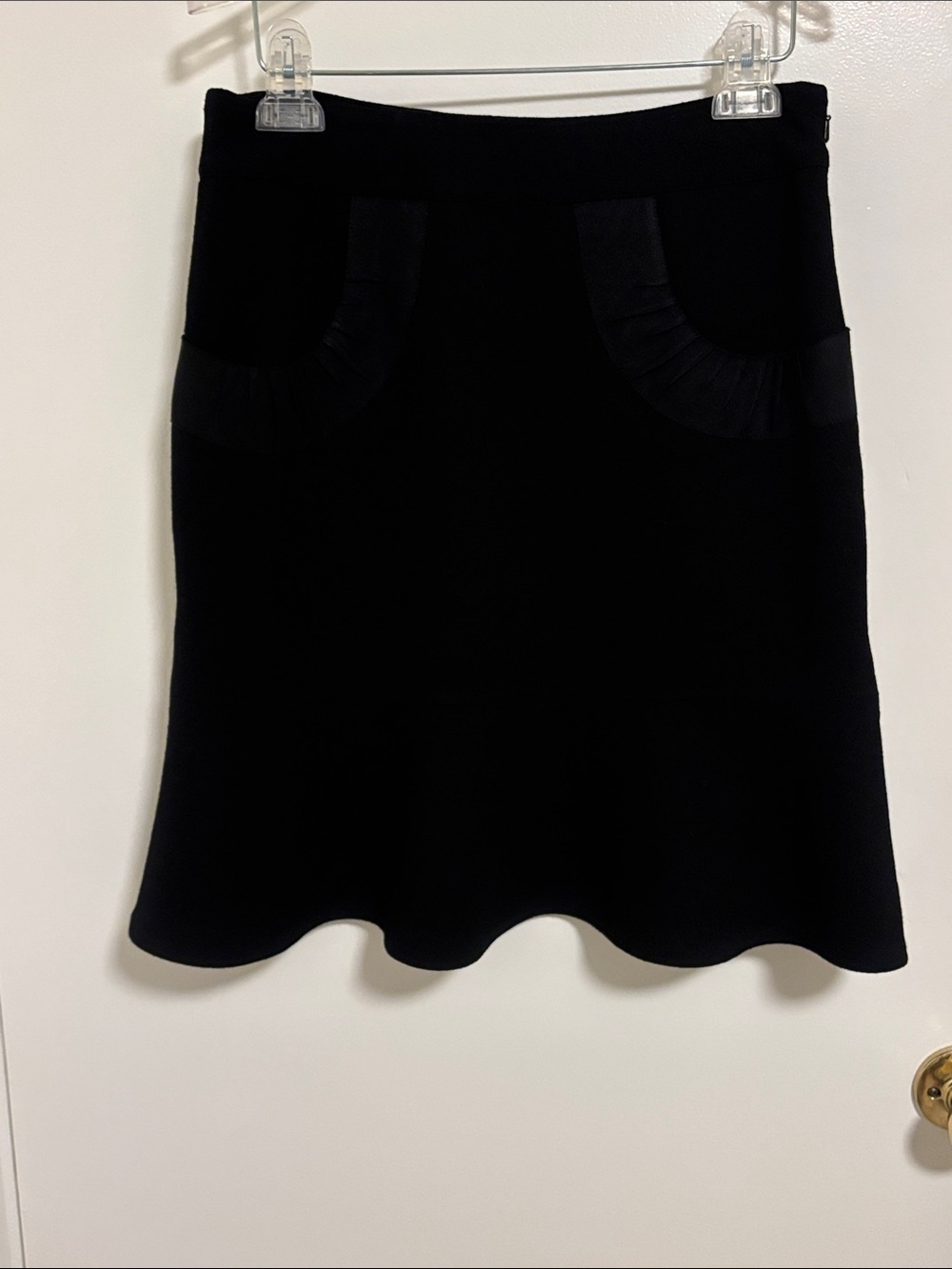 Etcetera Black A-Line Skirt with Curved Hem
